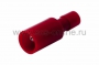 Разъём штекерный полностью изолированный (шт.d=4мм) 0.5-1.5мм (AEM1.25-156A), красный REXANT (Цена за шт., в уп. 100 шт.)