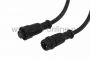 Соединительный кабель (2pin) герметичный (IP67) 2х1,0мм 300V черный REXANT