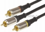 Шнур 3RCA Plug - 3RCA Plug 1.5М (GOLD) - металл REXANT (Цена за шт., в уп. 10 шт.)
