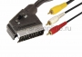 Шнур SCART Plug - 3RCA Plug с переключателем 1.5М (GOLD) REXANT (Цена за шт., в уп. 10 шт.)