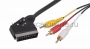 Шнур SCART Plug - 3RCA Plug с переключателем 1.5М REXANT (Цена за шт., в уп. 10 шт.)