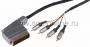 Шнур SCART Plug - 4RCA Plug 1.5М (GOLD) металл REXANT (Цена за шт., в уп. 10 шт.)