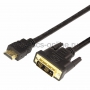 Шнур HDMI - DVI-D gold, 7М с фильтрами REXANT (Цена за шт., в уп. 5 шт.)