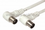 Шнур TV Plug - TV Plug 1.5М угловой, белый REXANT (Цена за шт., в уп. 10 шт.)