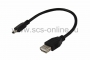 Шнур mini USB (male) - USB-A (female) 0.2M черный REXANT (Цена за шт., в уп. 10 шт.)