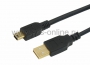 Шнур mini USB (male) - USB-A (male) 1.8M GOLD с ферритами REXANT (Цена за шт., в уп. 10 шт.)