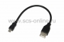 Шнур micro USB (male) - USB-A (female) 0.2M черный REXANT (Цена за шт., в уп. 10 шт.)