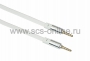 Аудио кабель AUX 3.5 мм шнур плоский 1M белый (Цена за шт.,в уп.10 шт.)
