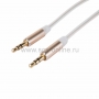 Аудио кабель AUX 3. 5 мм фосфорный 1M белый