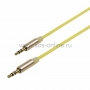 Аудио кабель AUX 3. 5 мм фосфорный 1M желтый