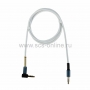 Аудио кабель 3,5 мм штекер-штекер угловой, металлические разъемы, 1М белый REXANT
