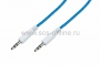 Аудио кабель AUX 3.5 мм в тканевой оплетке 1M синий