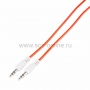 Аудио кабель AUX 3.5 мм гелевый 1M красный