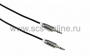 Аудио кабель AUX 3.5 мм шнур силикон 1M черный (Цена за шт.,в уп.10 шт.)