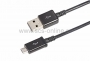 USB кабель microUSB длинный штекер 1М черный