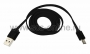 USB кабель универсальный microUSB шнур плоский 1М черный (Цена за шт.,в уп.10 шт.)