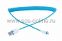USB кабель универсальный microUSB шнур витой 1,5М синий REXANT (Цена за шт.,в уп.10 шт.)