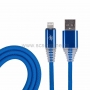USB кабель для iPhone 5/6/7/8/X моделей, шнур SOFT TOUCH 1 м синий