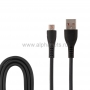 USB кабель micro USB 1 м черный силикон ELASTIC