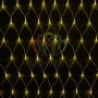 Гирлянда "Сеть" 2х1,5м, свечение с динамикой, прозрачный ПВХ, 288 LED, 230 В, цвет: Жёлтый Neon-Night