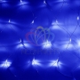 Гирлянда "Сеть" 1,5х1,5м, прозрачный ПВХ, 150 LED Синие Neon-Night