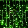 Гирлянда "Светодиодный Дождь" 2х1,5м, постоянное свечение, белый провод "каучук", 230 В, диоды ЗЕЛЕНЫЕ Neon-Night