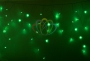 Гирлянда Айсикл (бахрома) светодиодный, 4,8 х 0,6 м, прозрачный провод, 220В, диоды зеленые Neon-Night
