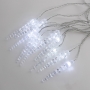 Гирлянда «Сосульки» 1,5х0,25 м, прозрачный провод, белый цвет свечения NEON-NIGHT