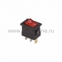 Выключатель клавишный 12V/15А (3с) ON-OFF красный с подсветкой Mini (RWB-206-1,SC-768)(Цена за шт.,в уп.10шт.)