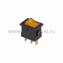 Выключатель клавишный 12V/15А (3с) ON-OFF желтый с подсветкой Mini (RWB-206-1,SC-768)(Цена за шт.,в уп.10шт.)