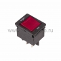Выключатель-автомат клавишный 250V/15А (4с) RESET-OFF красный с подсветкой (IRS-2-R15)(Цена за шт.,в уп.30шт.)
