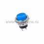 Выключатель-кнопка маталл 220V/2А (2с) ON-OFF D16.2 синяя (RWD-306)(Цена за шт.,в уп.10шт.)