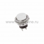 Выключатель-кнопка маталл 220V/2А (2с) ON-OFF D16.2 белая (RWD-306)(Цена за шт.,в уп.10шт.)