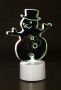 Фигура светодиодная на подставке "Снеговик в шляпе 2D", RGB Neon-Night