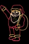Фигура "Санта Клаус с мешком подарков", размер 100*100 см Neon-Night