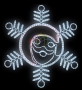 Фигура "Снежинка с Дедом Морозом" размер 107*95см, 14м дюралайт Neon-Night