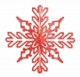 Елочная фигура "Снежинка ажурная 3D", 35 см, цвет красный (6шт) Neon-Night