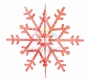 Елочная фигура "Снежинка резная 3D", 61 см, цвет красный (6шт) Neon-Night