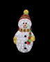 Акриловая светодиодная фигура "Снеговик с шарфом" 60 см, 200 светодиодов, IP 44, понижающий трансформатор в комплекте Neon-Night