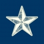 Светодиодная фигура «Звезда» 50 см, 80 светодиодов, с трубой и подвесом, цвет свечения теплый белый NEON-NIGHT
