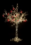 Светодиодное дерево "Яблоня", высота 1.5м, 10 красных яблок, тепло-белые светодиоды, IP 54, понижающий трансформатор в комплекте Neon-Night