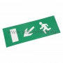Наклейка для аварийного светильника  "Направление к эвакуационному выходу налево вниз" REXANT (Цена за шт.,в уп.5 шт.)