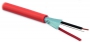 Монтажный кабель с электростатической экранировкой для пожарной сигнализации, 1x2x0.8, F/UTP, однопроволочные жилы (solid), для внутренней прокладки (-5 °C - +50 °C), PVC, красный (500 м) Hyperline