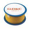 DKC / ДКС AZO2DDBY Колечко маркировочное "D", 1,3-2,5мм. черное на желтом