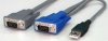 Кабель REXTRON для KVM переключателей 2-в-1, USB-A, D-Sub 15-pin (M-M), для FIPS, UNIP, EUC, 1,8м