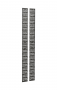 Перфорированный вертикальный кабельный организатор-лоток 150х9 мм, для шкафа высотой 47U типа TSR, черный Hyperline