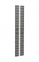 Перфорированный вертикальный кабельный организатор-лоток 75х9 мм, для шкафа высотой 47U типа TSR, черный Hyperline