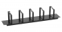 Кабельный органайзер горизонтальный 19" 2U, 5 колец, металлический, цвет черный (RAL9004)