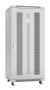 Шкаф телекоммуникационный 19" напольный 27U 600x1000x1388mm (ШхГхВ) передняя и задняя перфорированные двери, ручка с замком, цвет серый (RAL 7035)