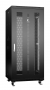 Шкаф телекоммуникационный 19" напольный 27U 600x600x1388mm (ШхГхВ) передняя и задняя перфорированные двери, ручка с замком, цвет черный (RAL 9004)